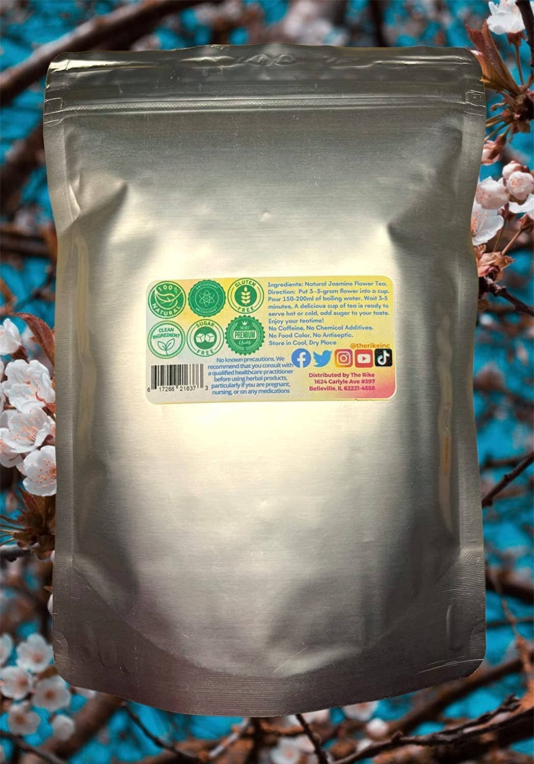 The Rike - Wholesale Loose Tea - Dried Jasmin Buds Herbal Tea white Jasmine Flower Tea 100 gr1