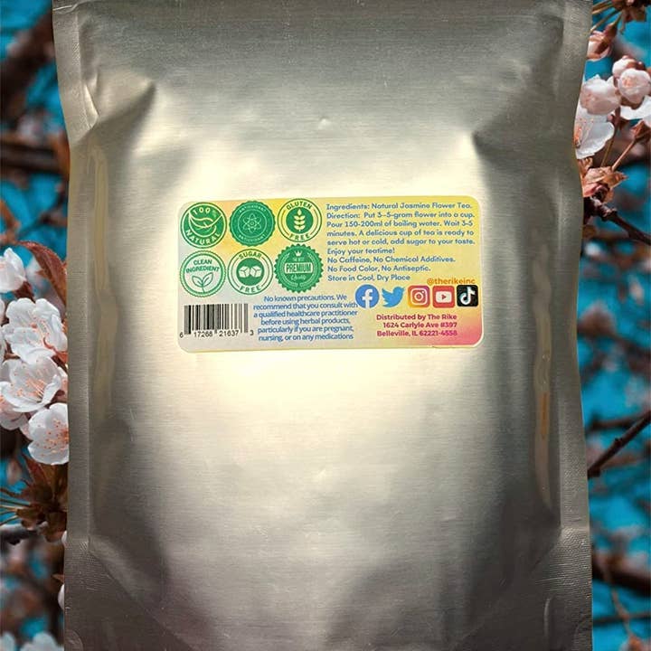 The Rike - Wholesale Loose Tea - Dried Jasmin Buds Herbal Tea white Jasmine Flower Tea 100 gr1