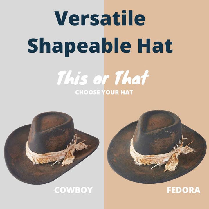 Hana - Wholesale Cowboy Hat - Women's - Rustic Cowgirl with Feather Fedora Hat1