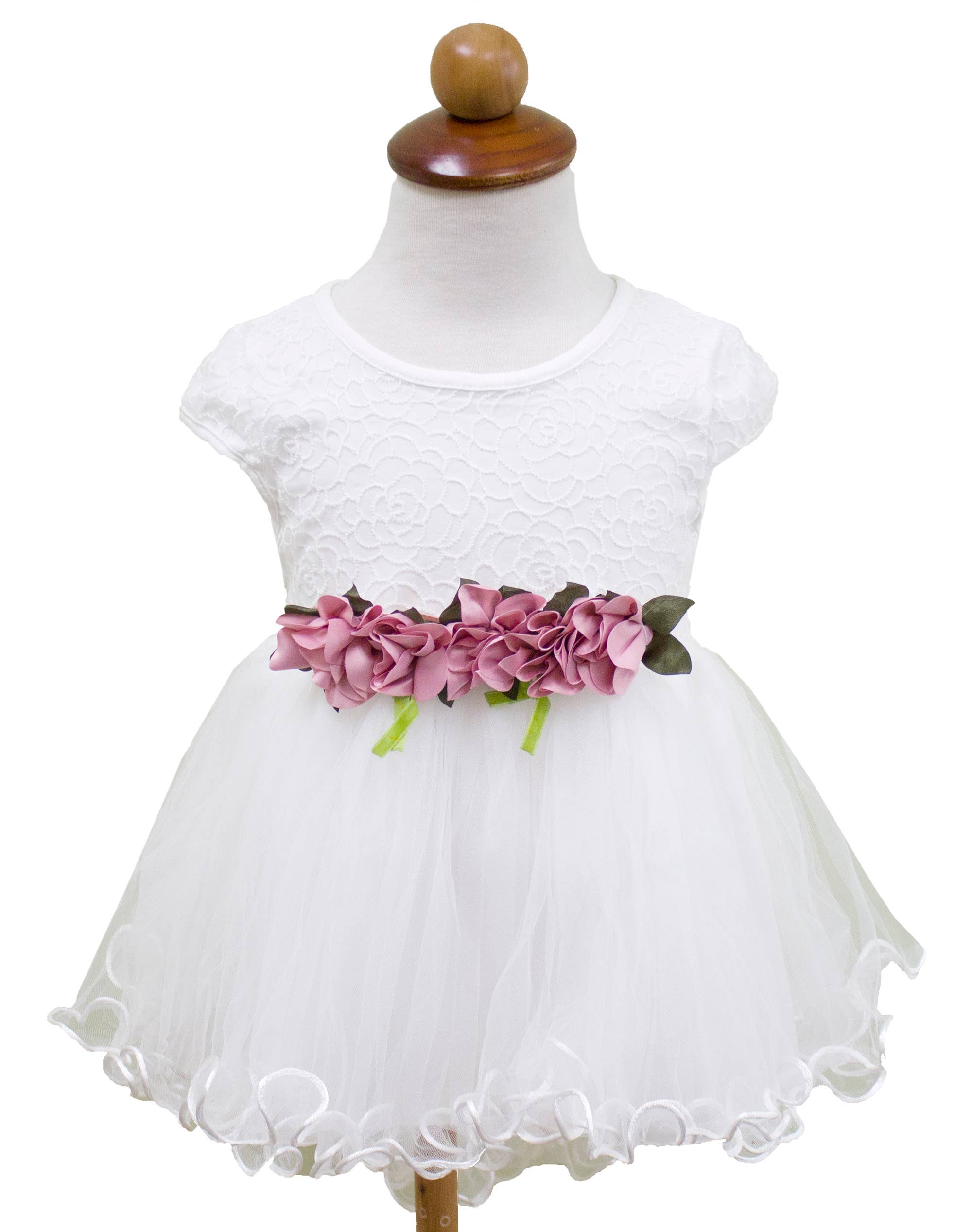 Fennco Styles - Wholesale Dress - Baby - Lace Tulle Baby Flower Girl Dress 16