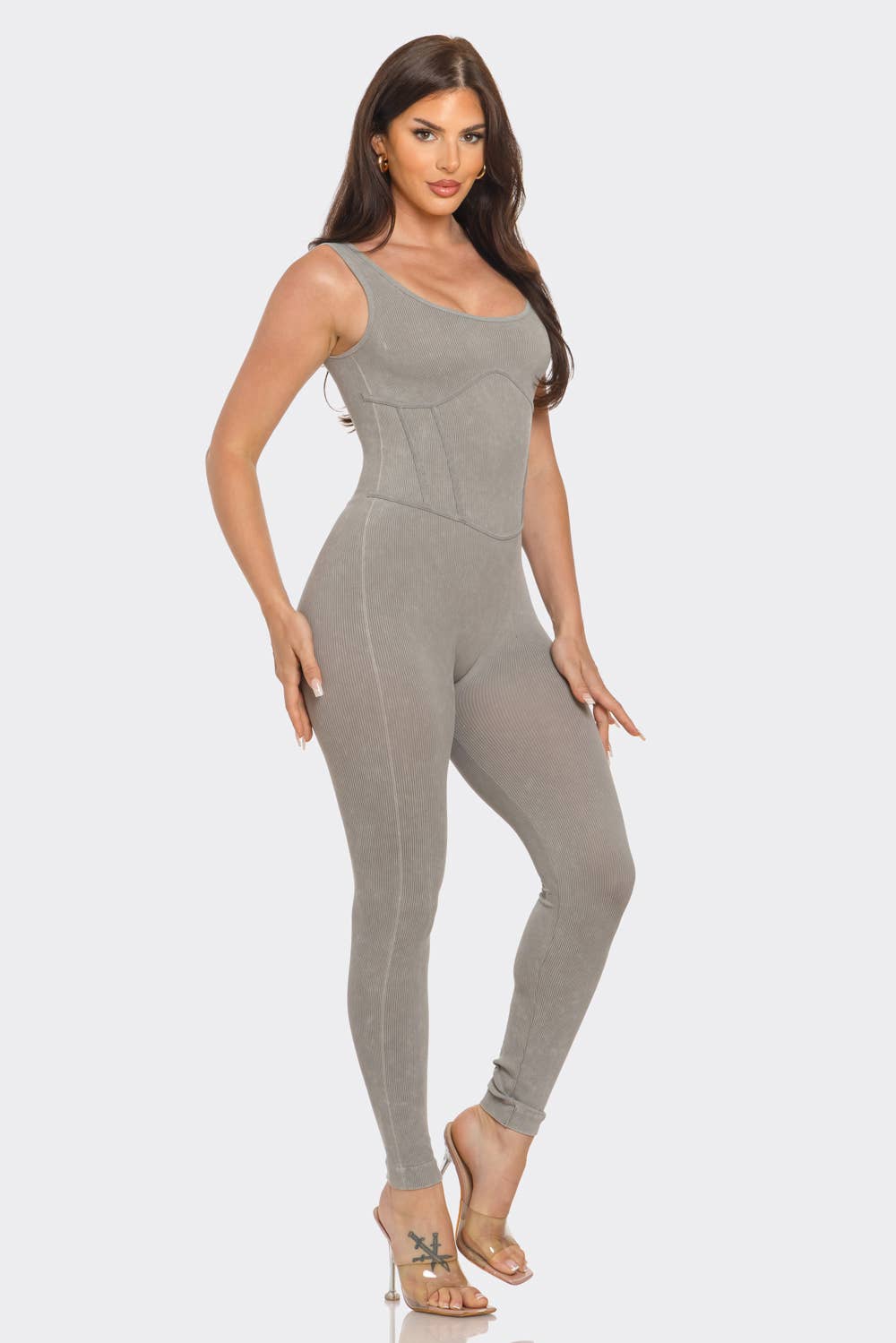 Julia by LoveJ - Wholesale Jumpsuit - Women's - Front Scoop Neck Corset Style Jumpsuits14