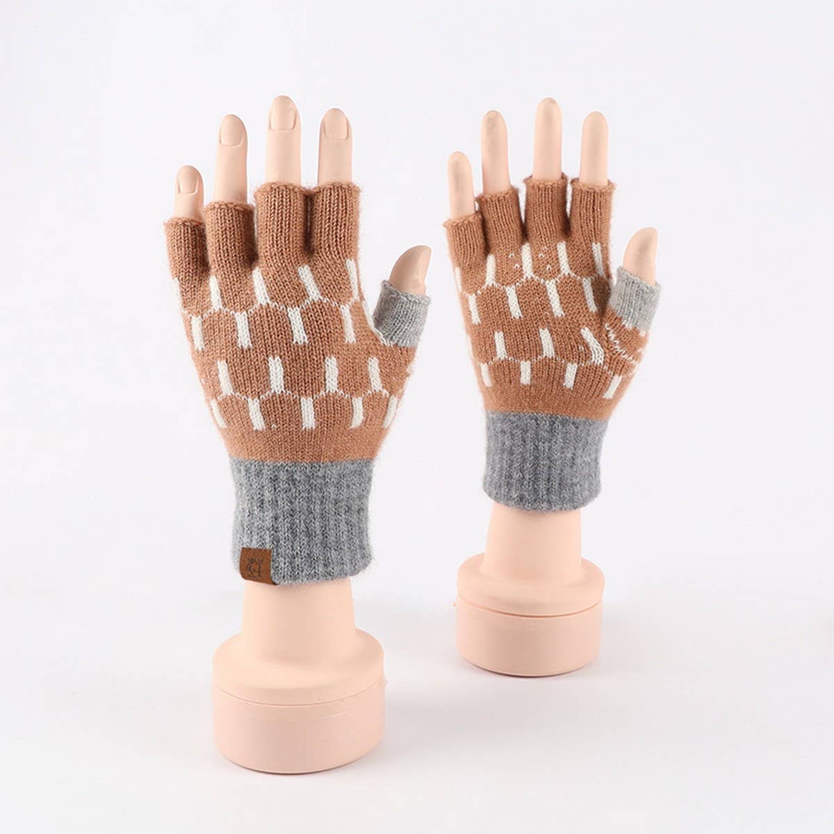 ACCITY - Wholesale Gloves - Unisex - WINTER WARM KNITTED FIVE-FINGER HALF-FINGER GLOVES_CWAG03801