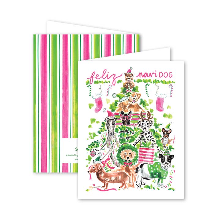 Dogwood Hill – wholesale Christmas card – Feliz Navidog2