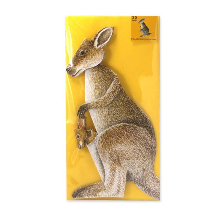Gollnow Paper Creations - Wholesale Everyday Greeting Card - 3D animal card kangaroo