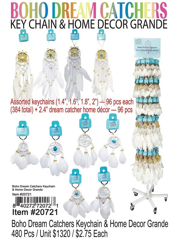 Boho Dream Catchers Key Chain & Home Decor . for wholesale by Puka Creations