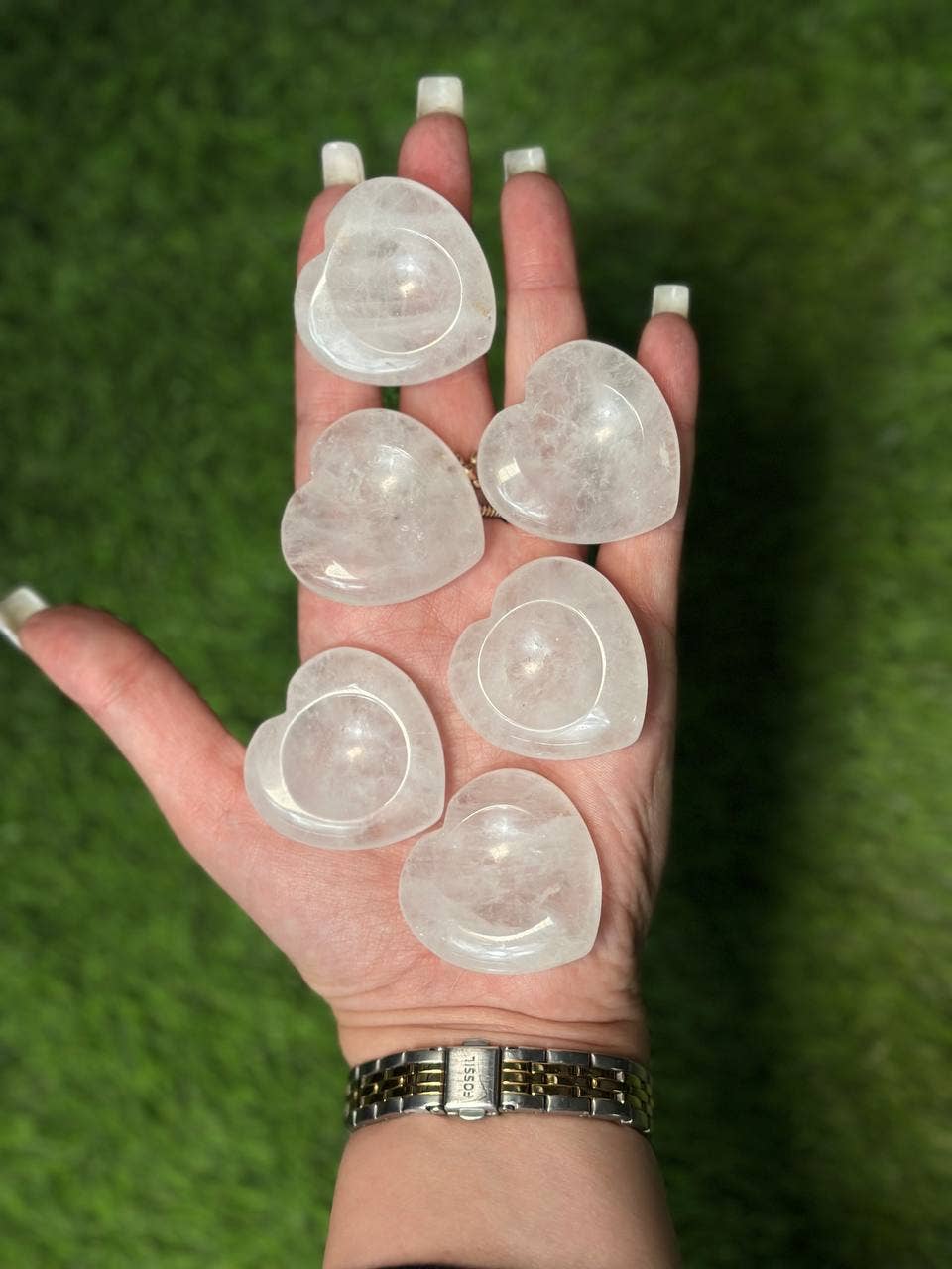 CaNatureLover - Venta al por mayor Piedras/cristales espirituales - Piedra de la Preocupación en Forma de Corazón de Cuarzo Transparente | Piedra de la Preocupación de 1.54