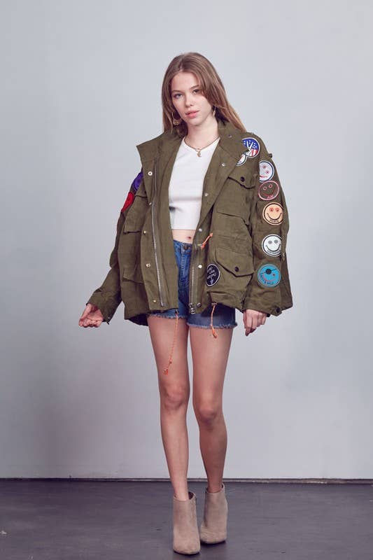 JADE BY JANE - Wholesale Jacket - Women's - Smile Patchwork Jacket10