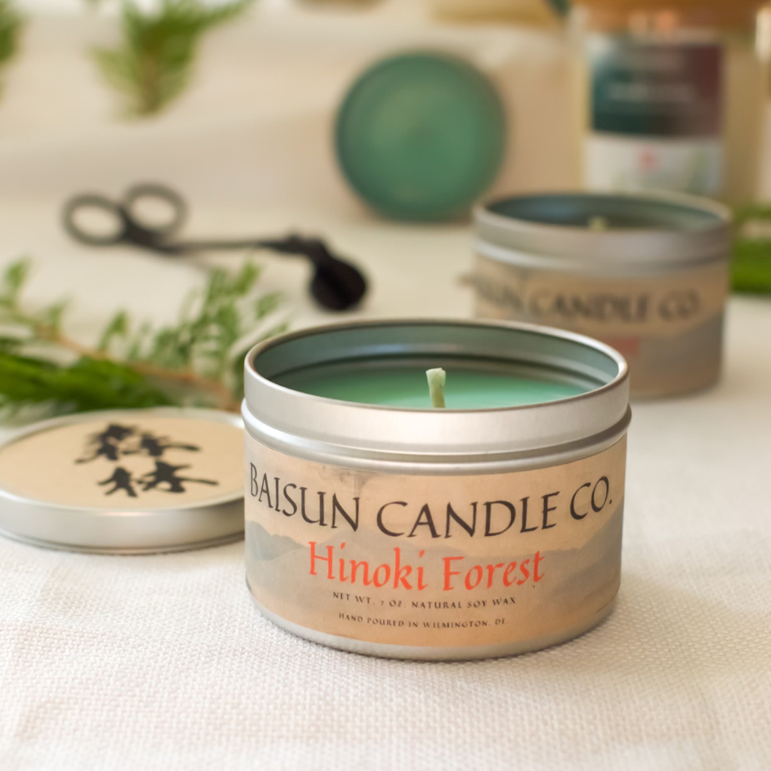 Baisun Candle Co. - Wholesale Travel Candles - Hinoki Forest- Scented Candle1