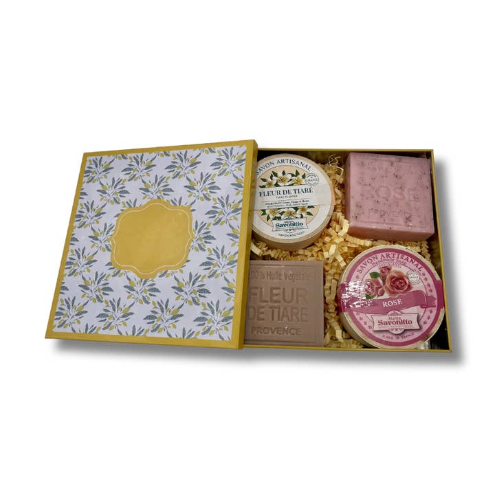 NEW ✨Metal Box: Tiare Flower & Rose for wholesale by MAITRE SAVONITTO