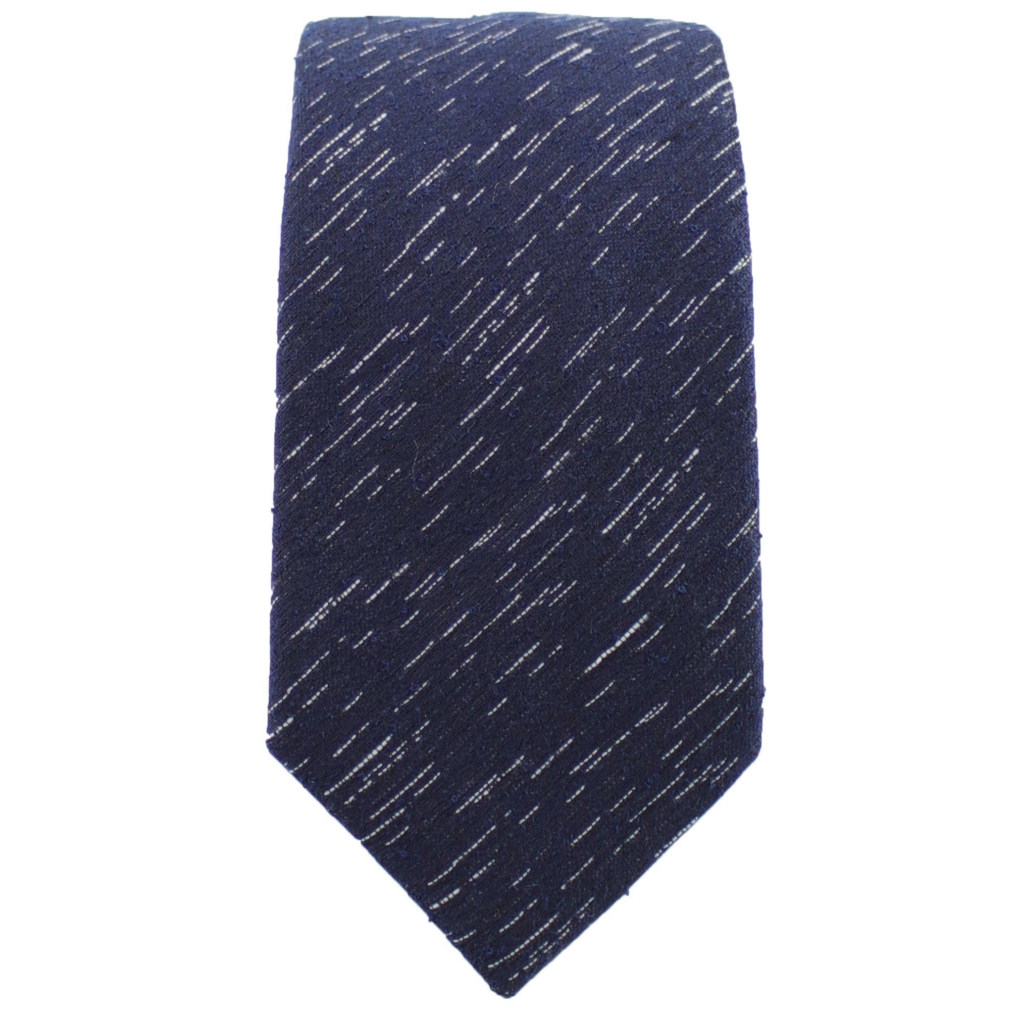 DIBI – wholesale Necktie – Men’s – Navy Wool Textured Tie0