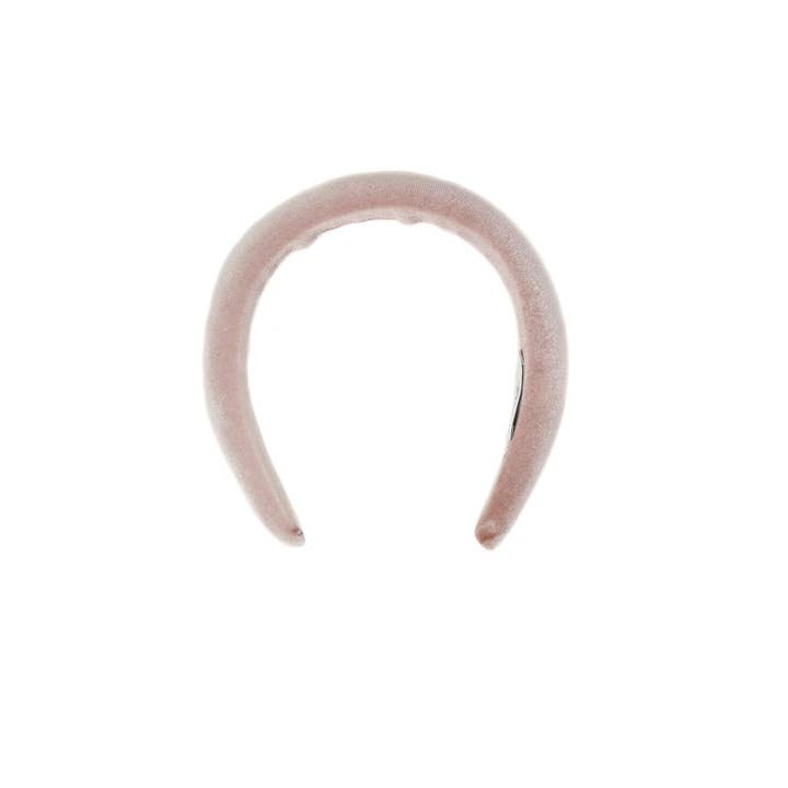 Tétè Handmade Accessories - Vendita all'ingrosso Fascia per capelli - Donna - Cerchietto bombato in velluto rosa cipria