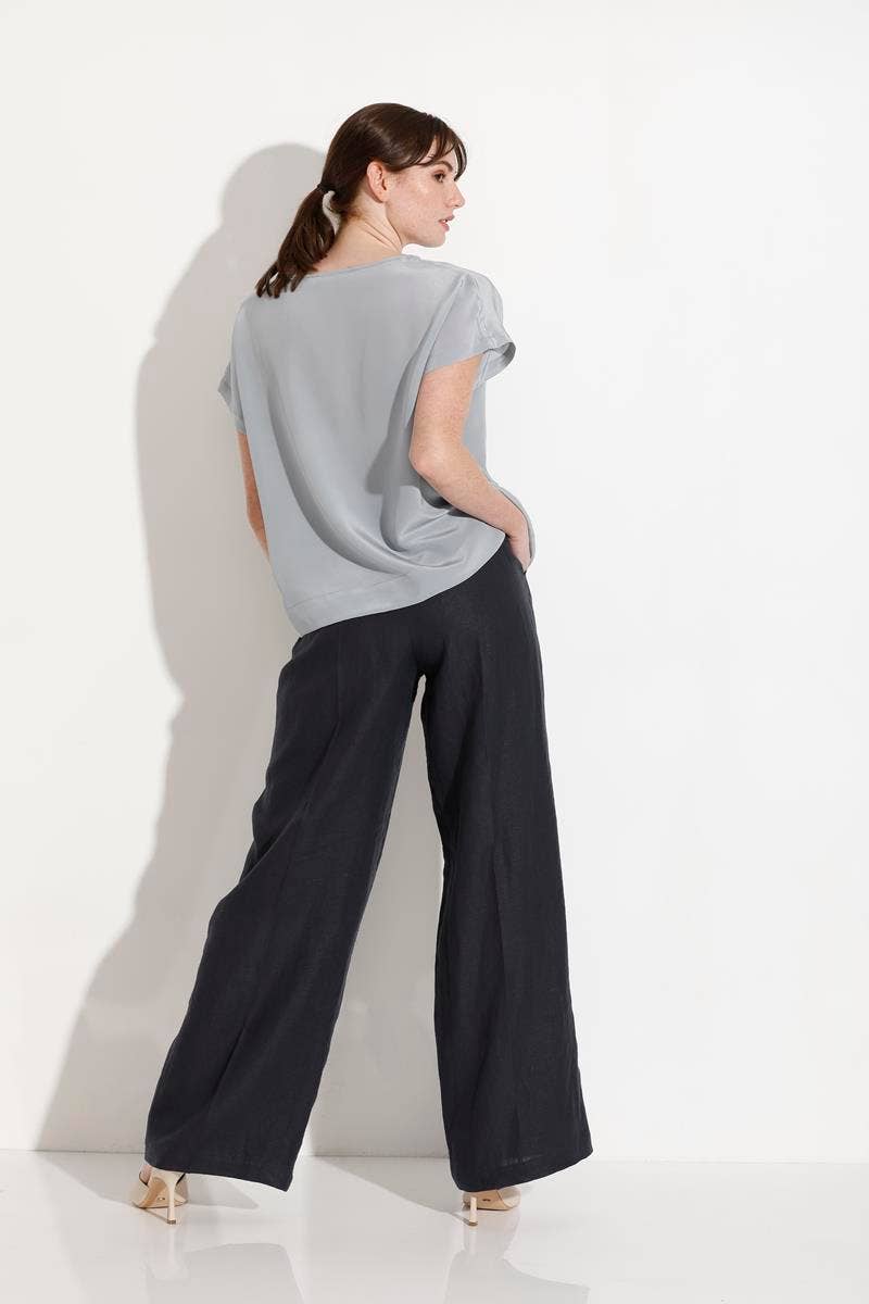 Harbour - Blue Poles- Linen Pant - Australian Made for wholesale on Faire1