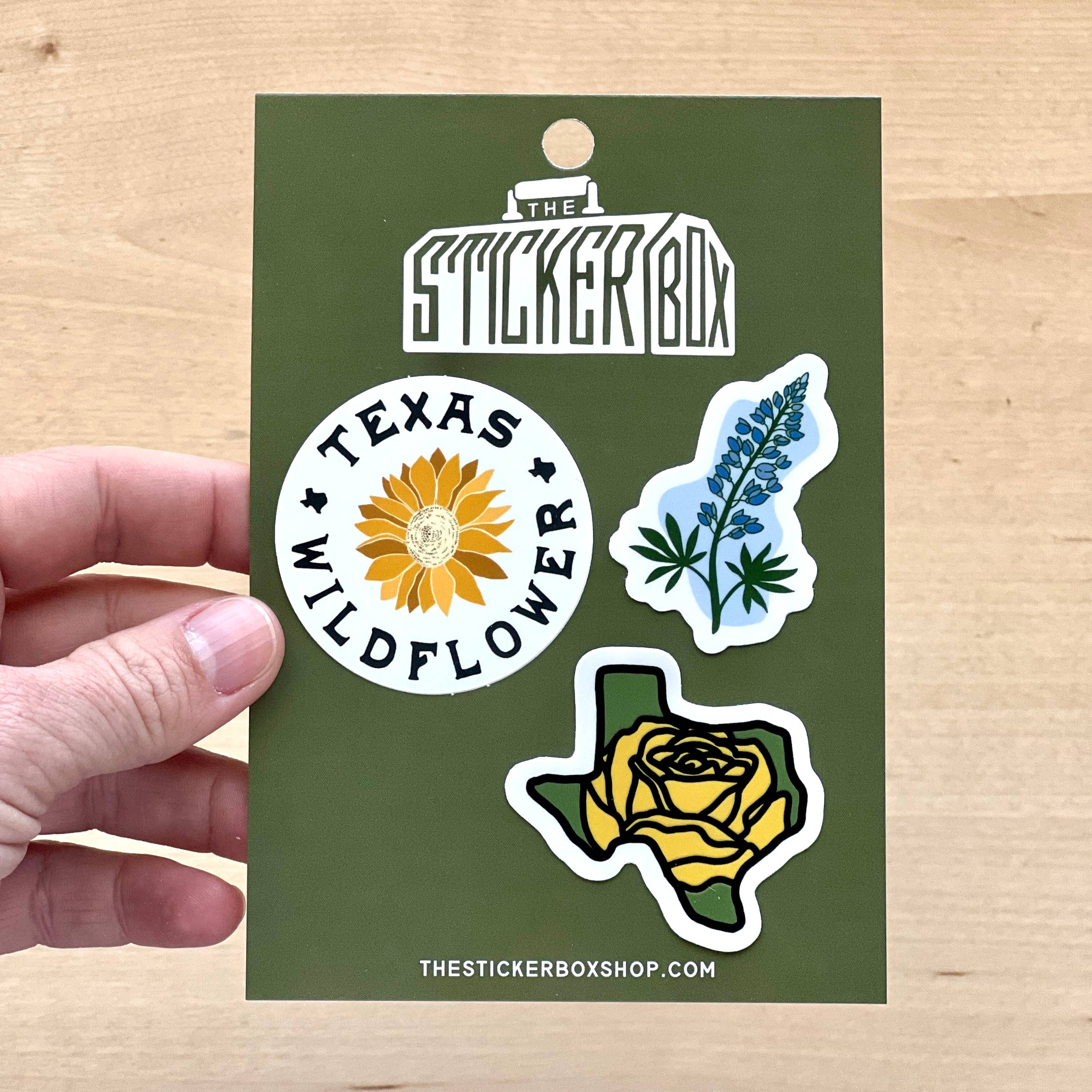 The Sticker Box | Texas Inspired Stickers & Magnets - Wholesale Sticker - Texas Mini Sticker Pack Wildflower Waterproof5