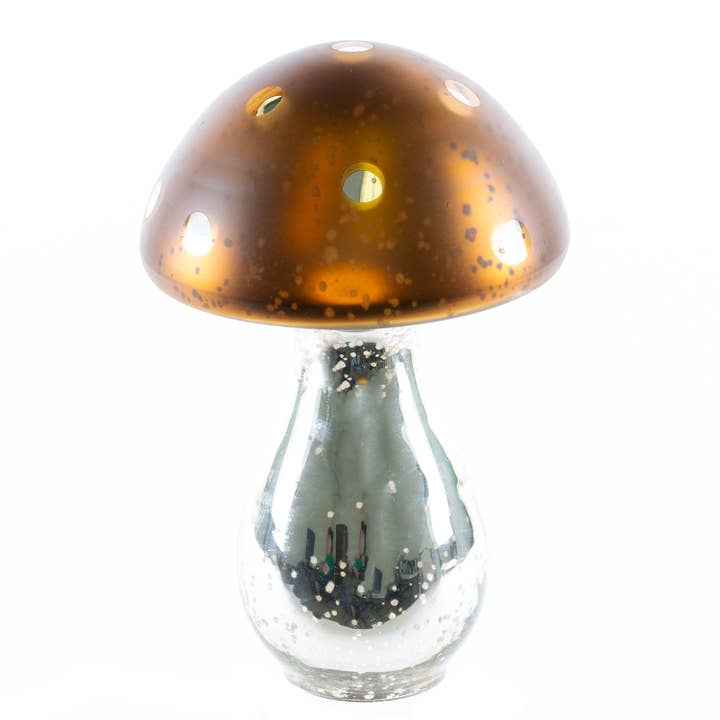 8.25” Glass Mushroom for wholesale by Oak Street Wholesale
