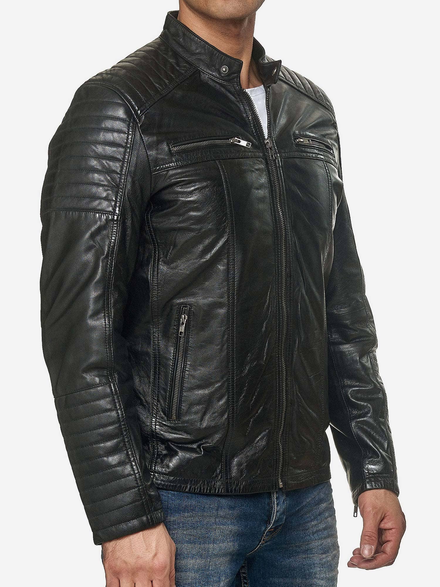 Tazzio – Großhandel Lederjacke – Herren – Tazzio Herren Jacke Lederjacke Biker Echtleder 1970930