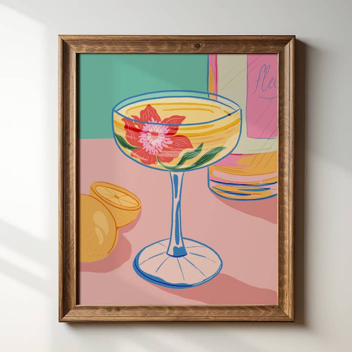 Impressão de Arte Giclée "Lemon Blossom Cocktail" 20 cm x 25 cm por atacado de Tara Reed
