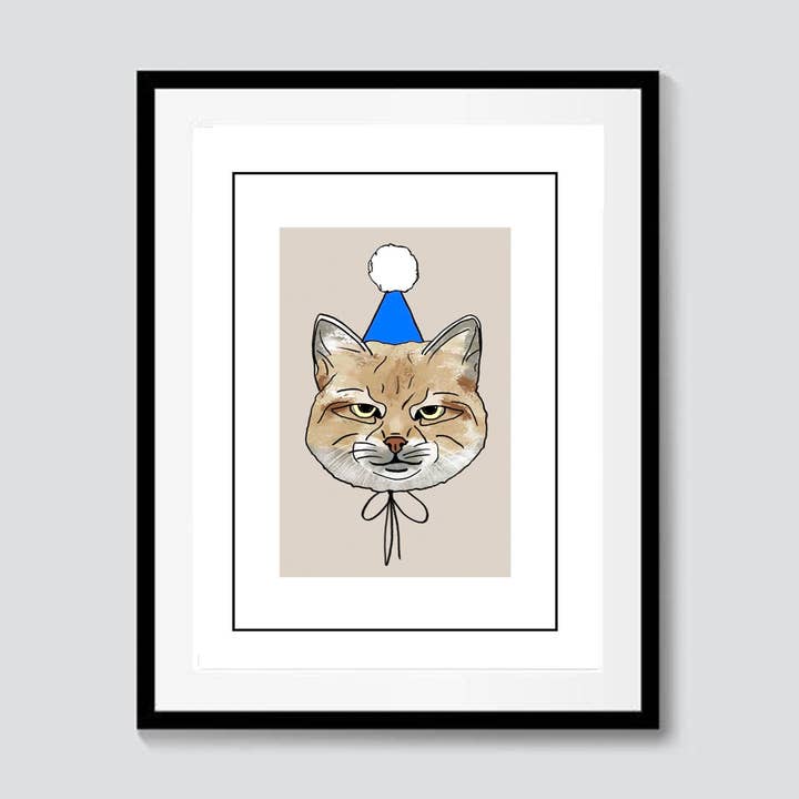Cat A4 Art Print for wholesale by STETCH