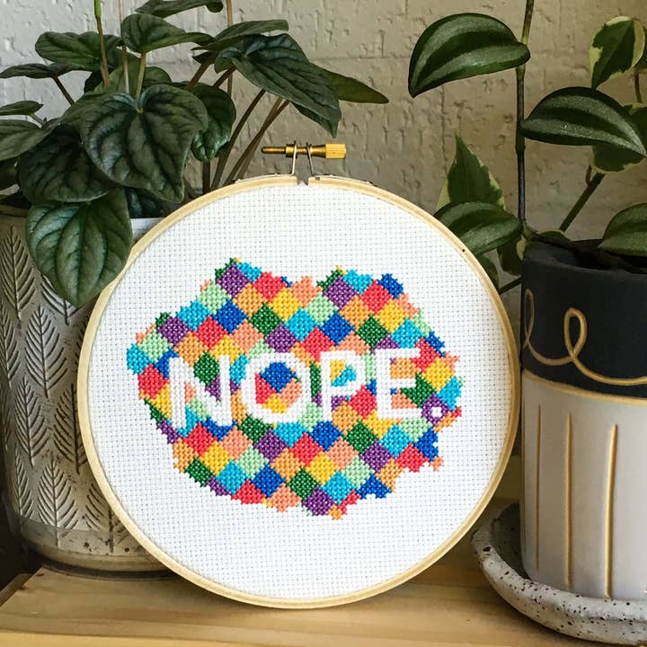 Nope. Counted Cross Stitch Kit for wholesale by Craft Make Do