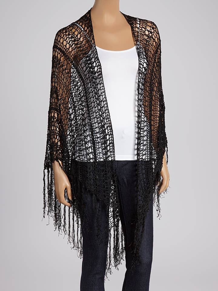 Scialle Triangolare all'Uncinetto (P915) per la vendita all'ingrosso da parte di J & X