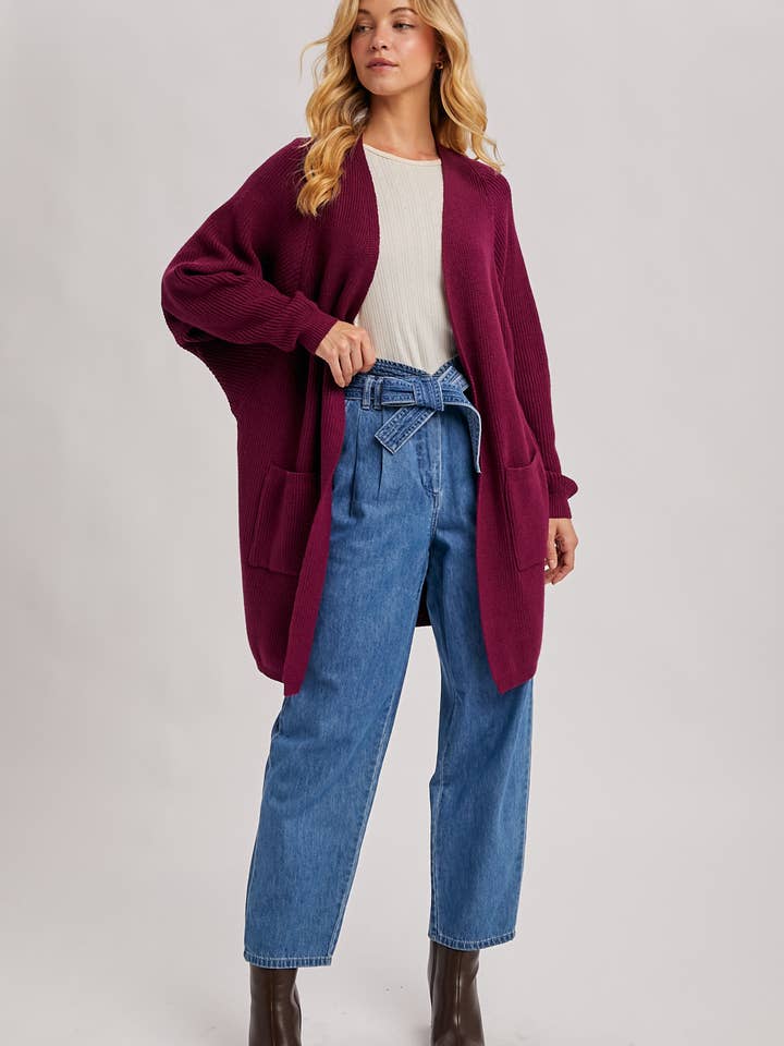 Bluivy - Wholesale Cardigan - Women's - OPEN FRONT BATWING SLEEVE CARDIGAN27