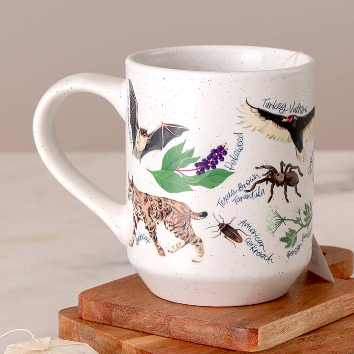 Midnight Flora & Fauna Ceramic Mug for wholesale by 1canoe2 | One Canoe Two Paper Co.