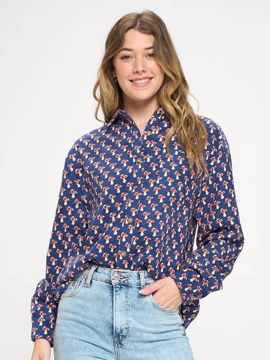 MUSHROOM PRINT CORDUROY SHIRTS for wholesale by SM WARDROBE