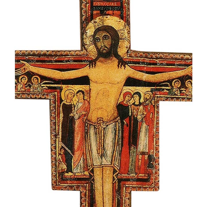 Costa Articoli Religiosi - Wholesale Wall Cross - San Damiano cross print on wood 3 mm. Various measures