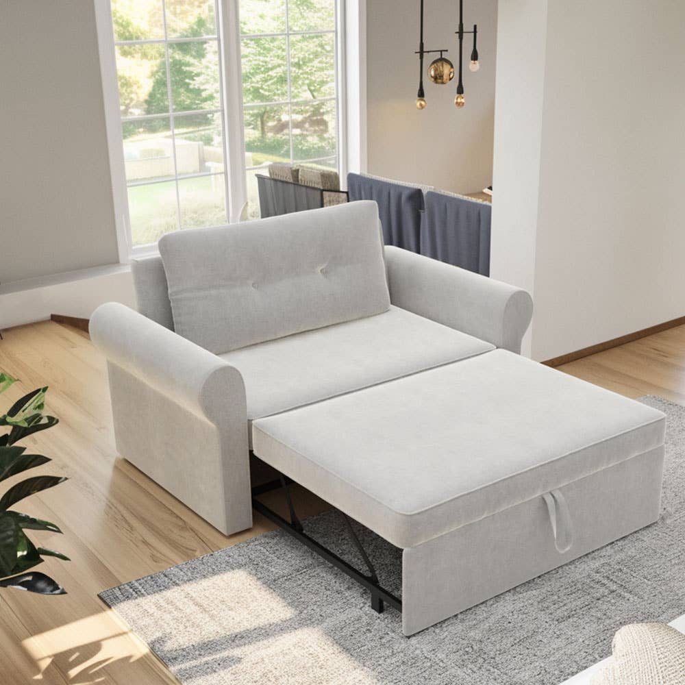 VIVZONE - Wholesale Sofa - Rolled Arm Convertible Sleeper Sofa With Cushions7