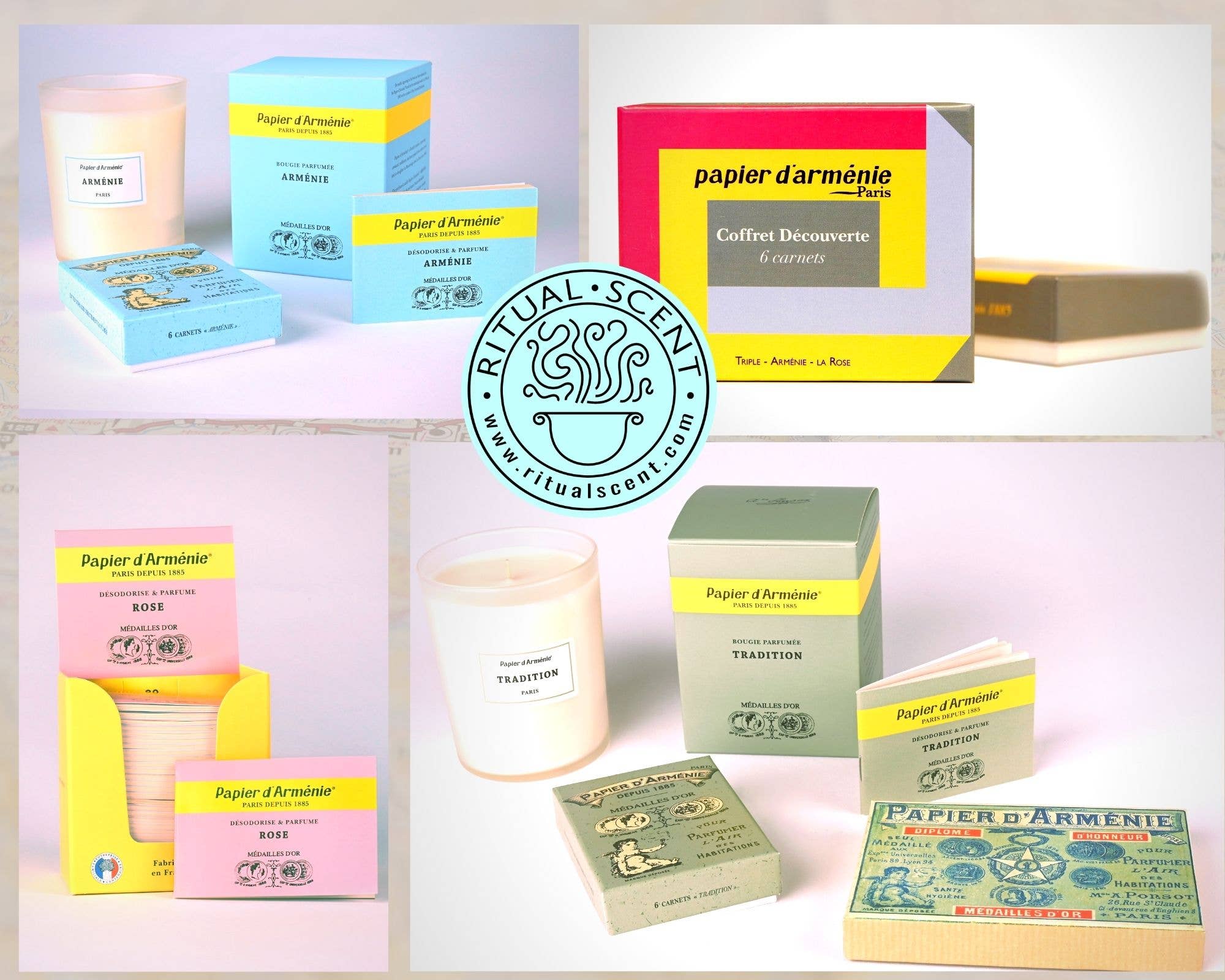 Ritual Scent - Wholesale Jar/Filled Candle - Papier d'Arménie 50 Hour Candles TRADITION, ARMÉNIE, LA ROSE11