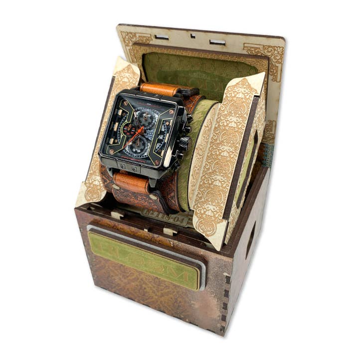 ROYAL KNOCKER I-MENS HAND MADE-FULL GRAIN LEATHER-WATCH for wholesale by TODD BLOOM