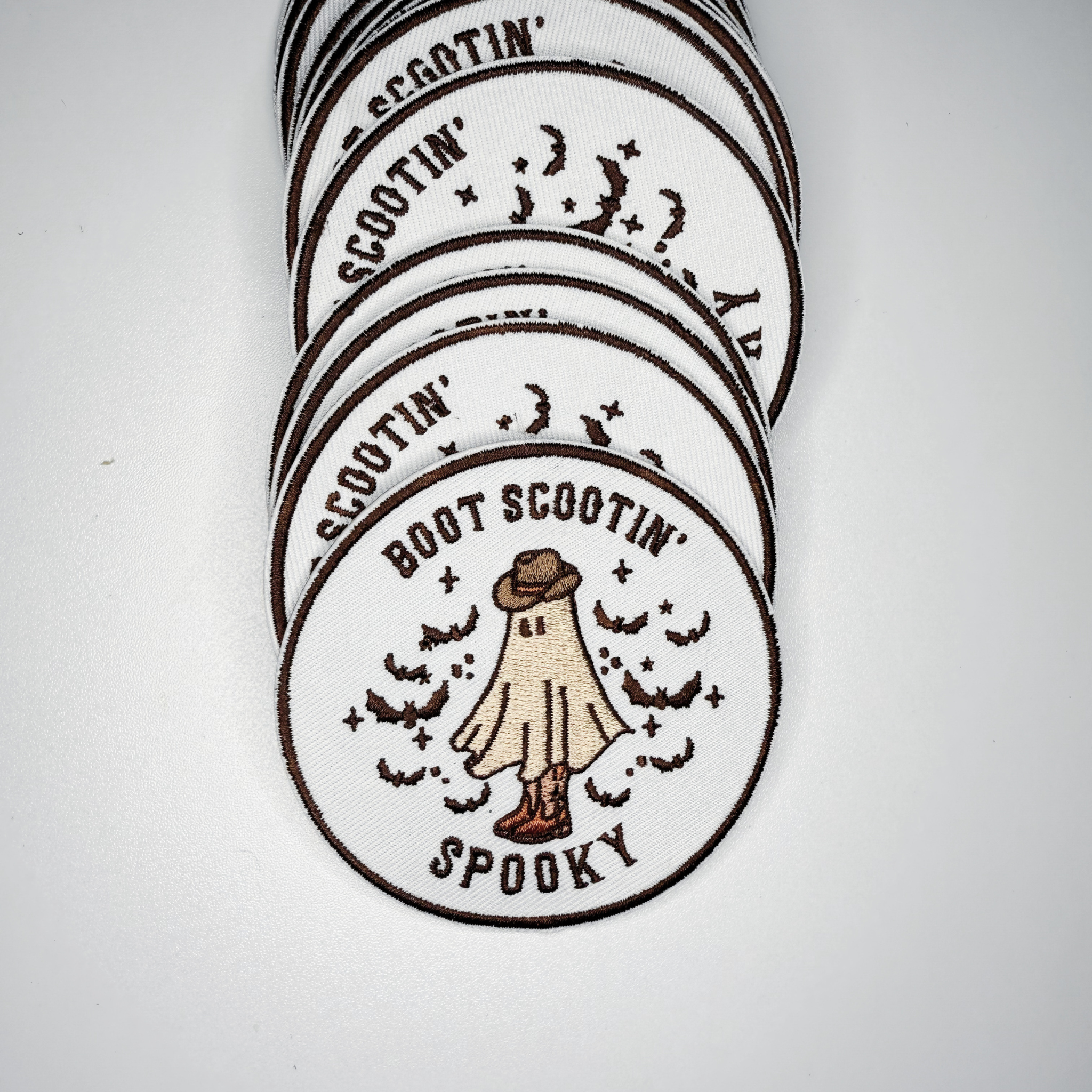 TEELUX - Wholesale Patch - 3" Boot Scootin' Spooky -  Embroidered Hat Patch2