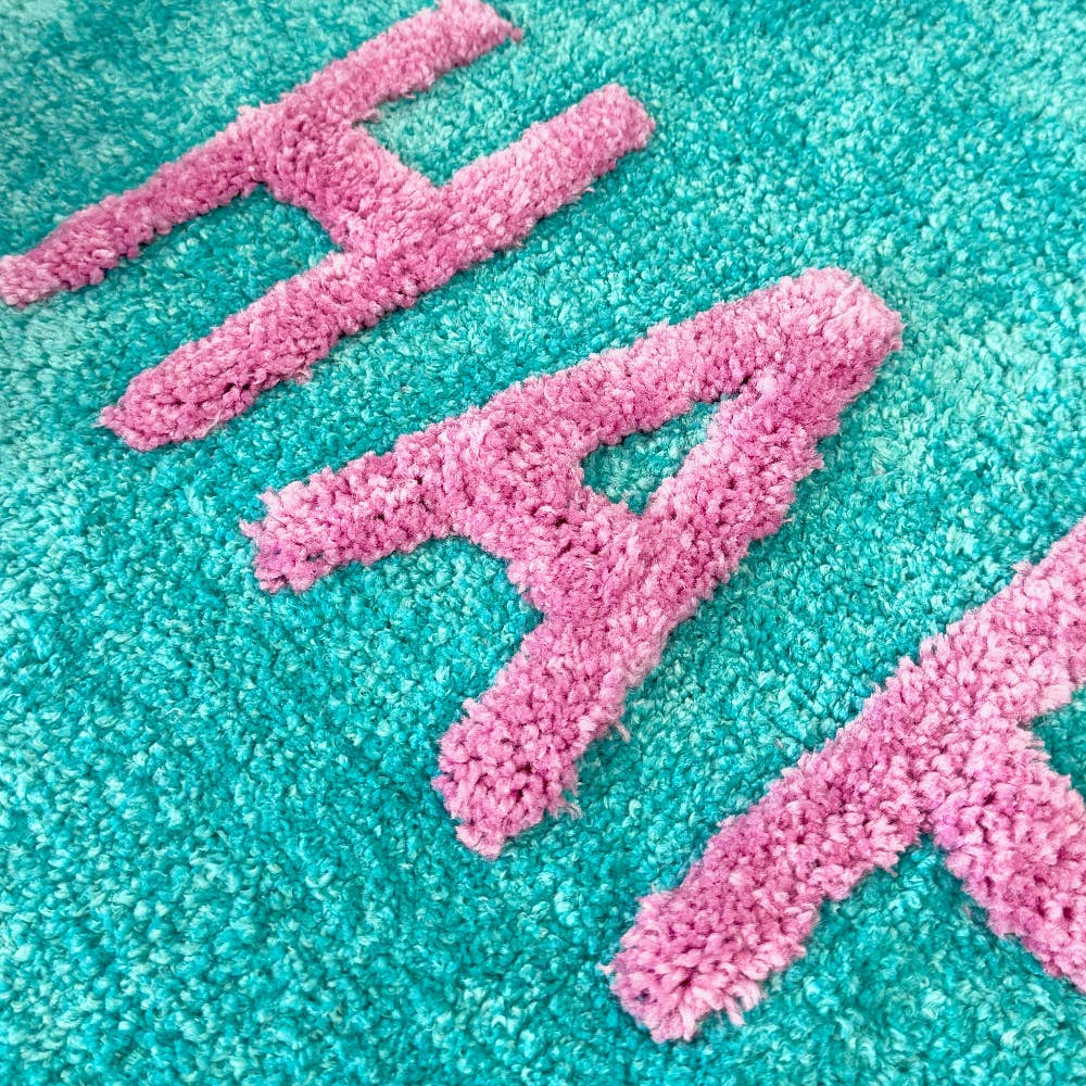 Allure Bath Fashions – wholesale Bath mat – Happy Slogan Colourful Bath Mat Non Slip - Soft & Absorbent1