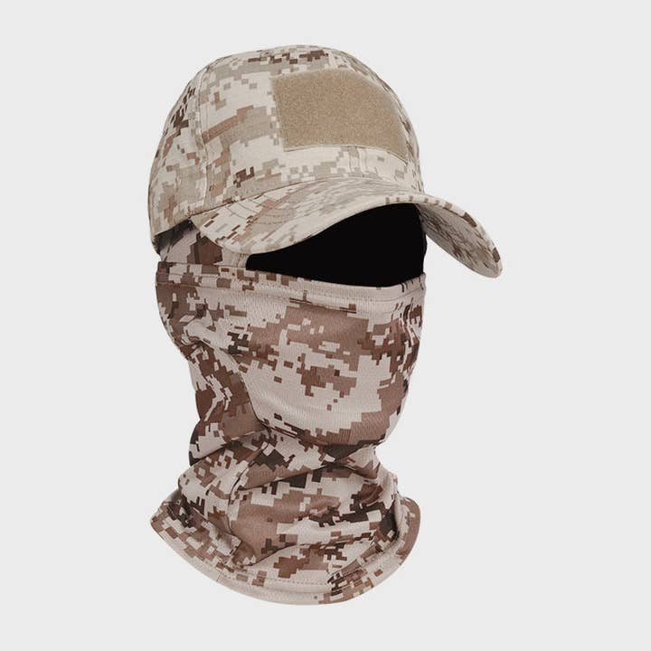 Ecovear - Wholesale Baseball cap – Unisex - Camouflage Baseball Cap with Face Mask Outdoor Sports Hat9