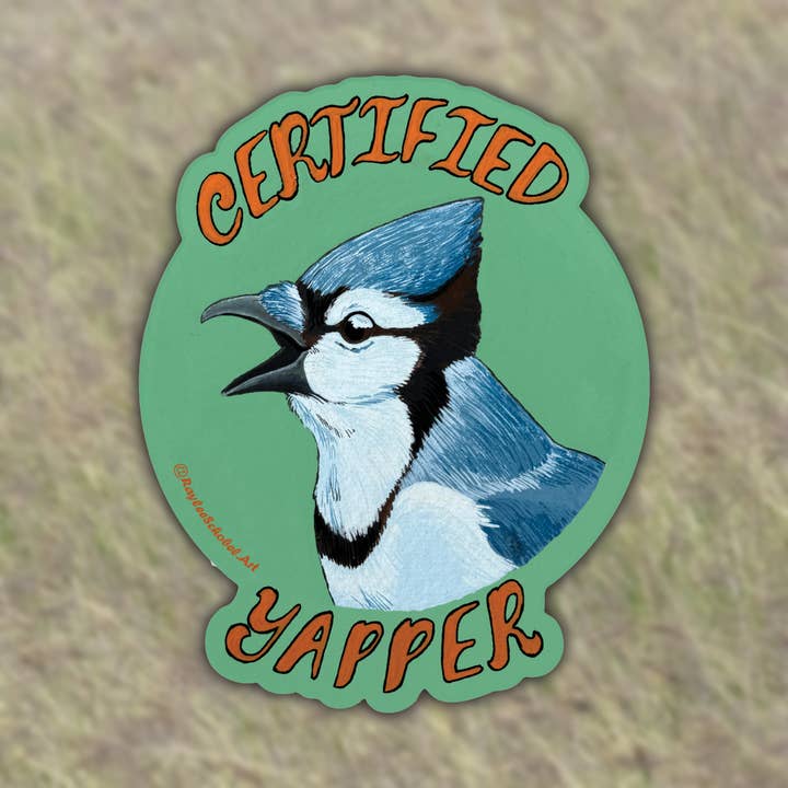 Certified Yapper Vinyl Sticker for wholesale by Raylee Schobel