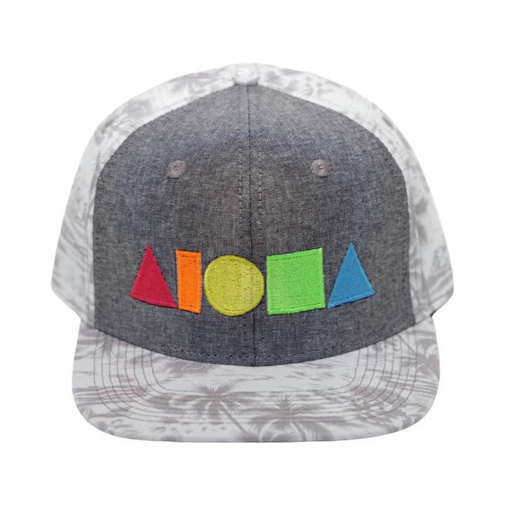 REGNBÅGE Grå Palms Vuxen Snapback för wholesale av Soley Aloha