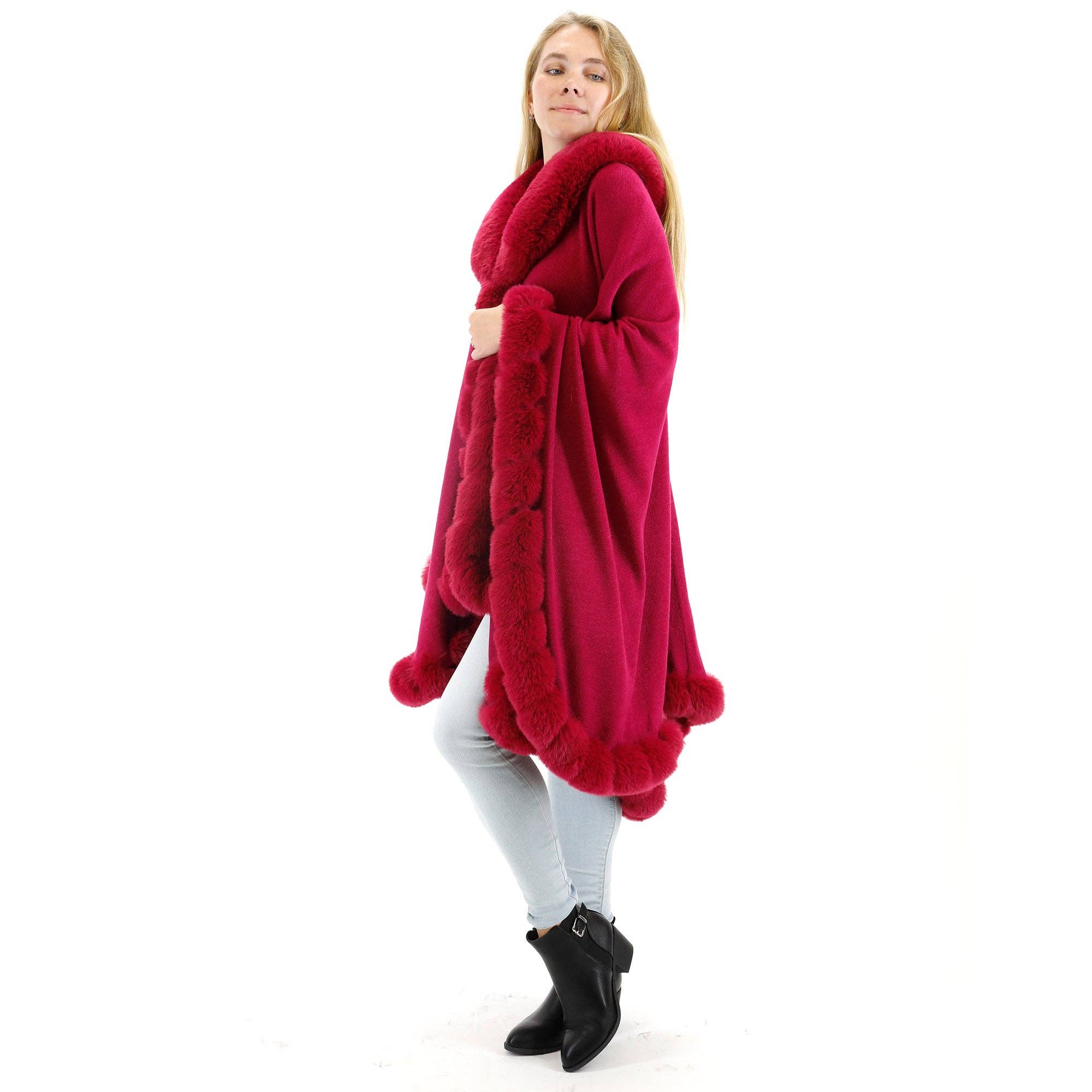 TAPA fashion – Engroshandel Pels-/kunstpelsfrakke - Dame – Ensfarvet pels sjal SW3719 (3 stk)12