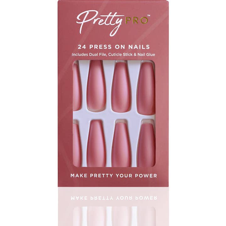 Pretty Pro - Wholesale Press-on/fake nails - Press On False Nails Peach To Their Own 24pcs