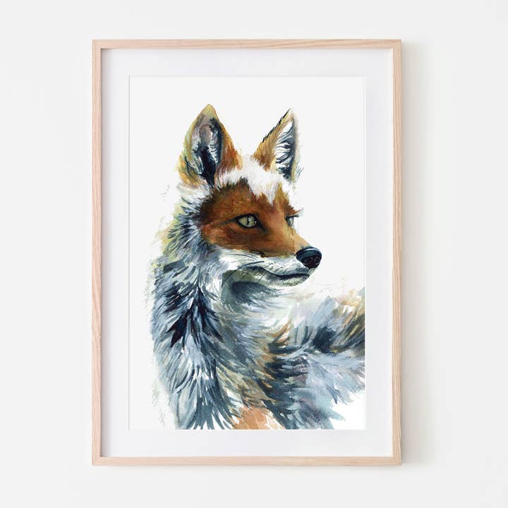 Fox Art Print for wholesale by Broken Paddle Studio