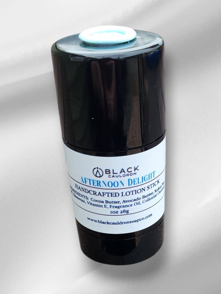 Délice de l'après-midi - Barre de lotion pour le corps à la vanille grillée et au pistache pour la vente par Black Cauldron Soap Co.