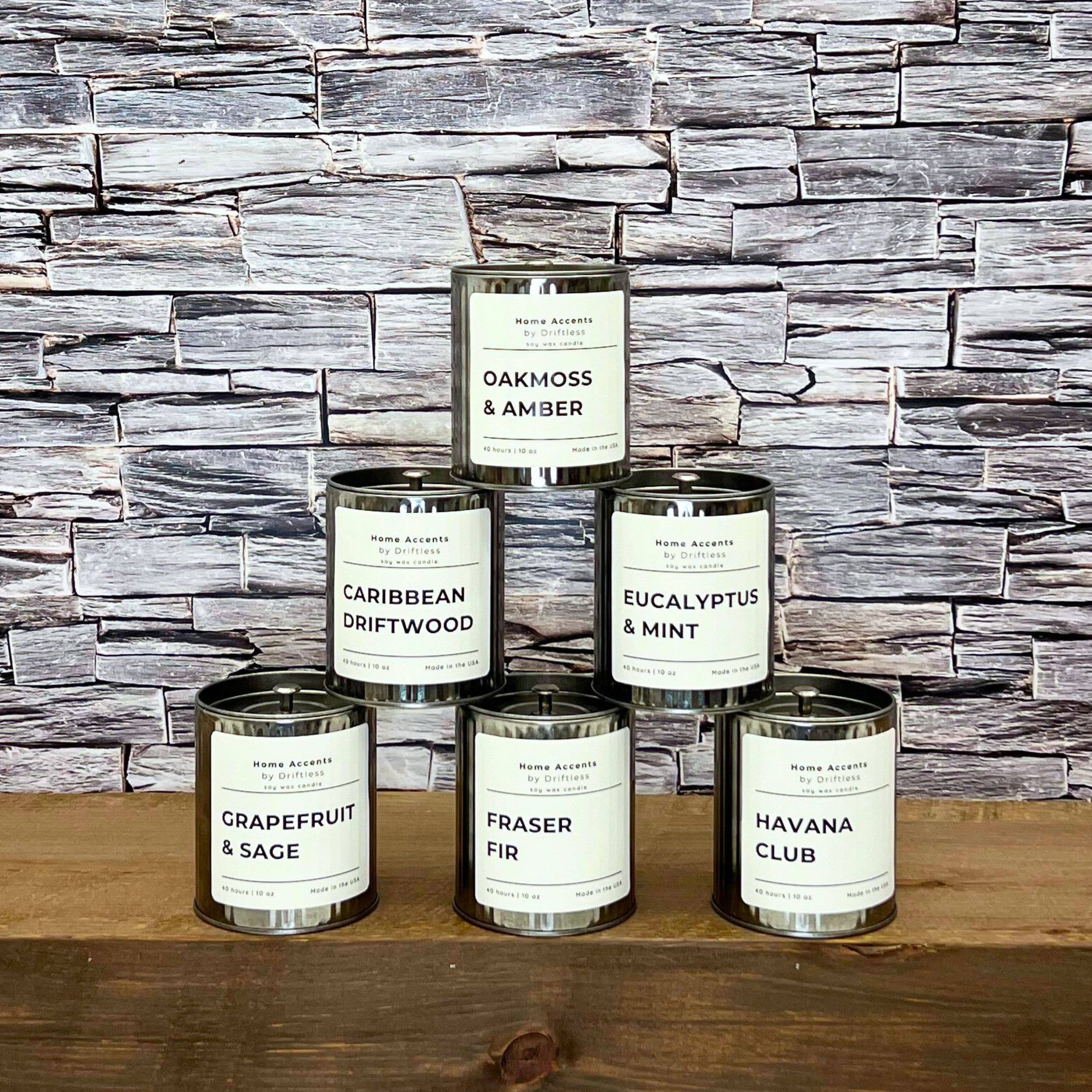 Home Accents By Driftless - Wholesale Jar/Filled Candle - Eucalyptus & Mint Soy Wax Candle - Farmhouse Decor Candles2