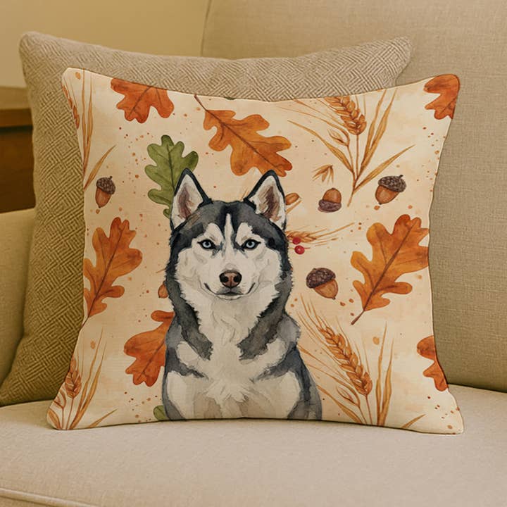 Cuscino Autunnale Siberian Husky Heirloom 18x18 WDK8021 per la vendita all'ingrosso da parte di Caroline's Treasures