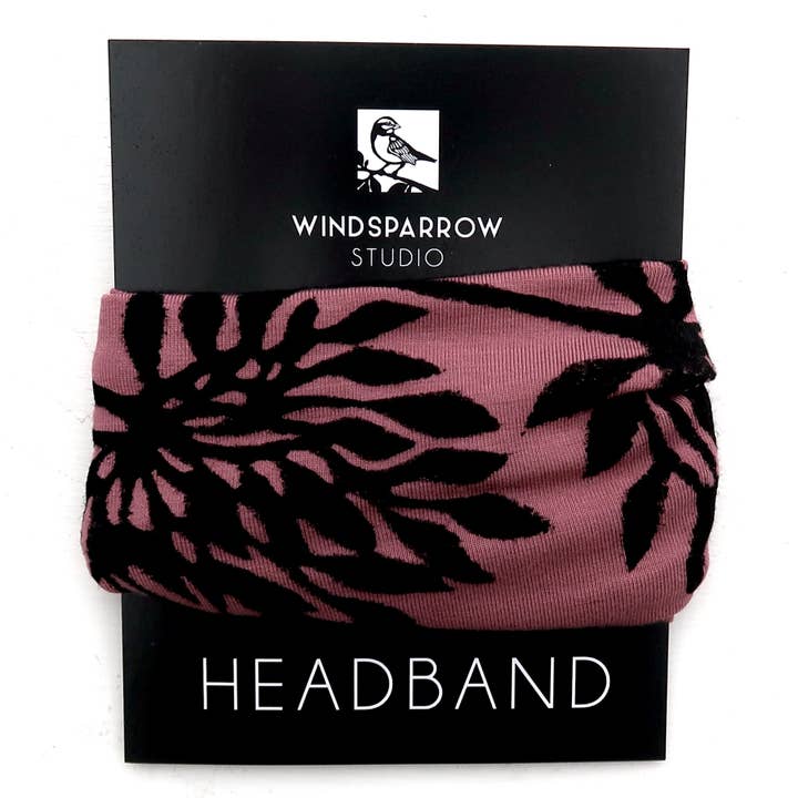 Bandeau - Allium (encre noire) pour la vente par Windsparrow Studio