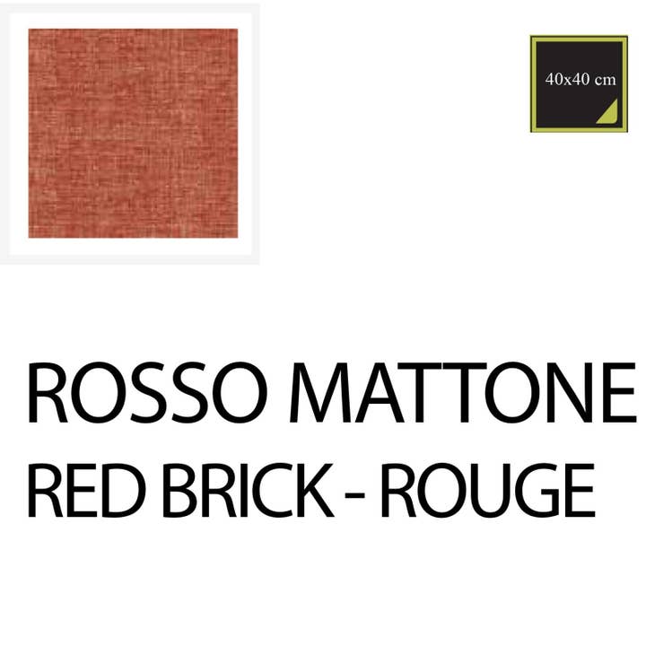 Serafino Zani - Wholesale Area Rug - Napkin 40x40 cm - 20pcs Brick Red