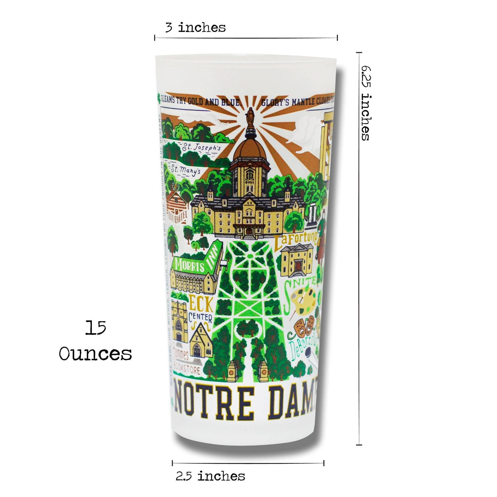 catstudio - Wholesale Drinking Glass/Cup - Notre Dame, University of Collegiate Drinking Glass2