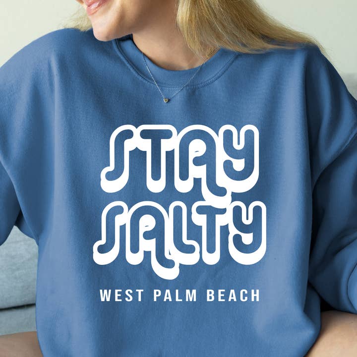 Pull personnalisé Stay Salty Crewneck, T-shirt souvenir pour la vente par Miche Custom