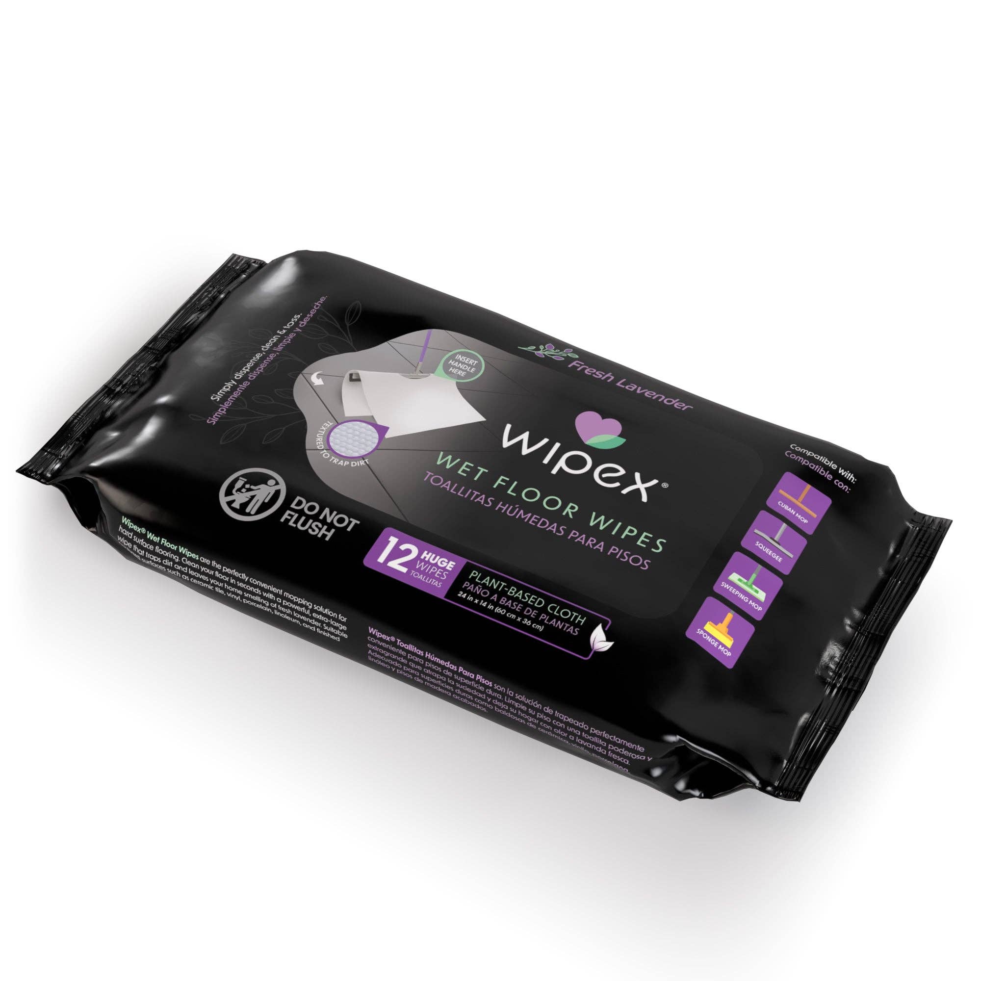 Wipex - Vente Nettoyant pour sols - Lingettes humides Wipex EarthFriendly XL | Tampons nettoyants pour sols sans plastique8