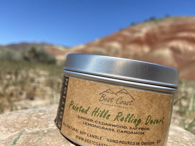 Best Coast Candle Company – wholesale Reseljus – Målade kullar Rolling Desert- Ingefära, Cedarwood, Saffran1