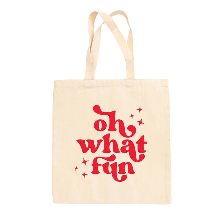 Oh What Fun Retro Tote Bag for wholesale by Ivy + Cloth