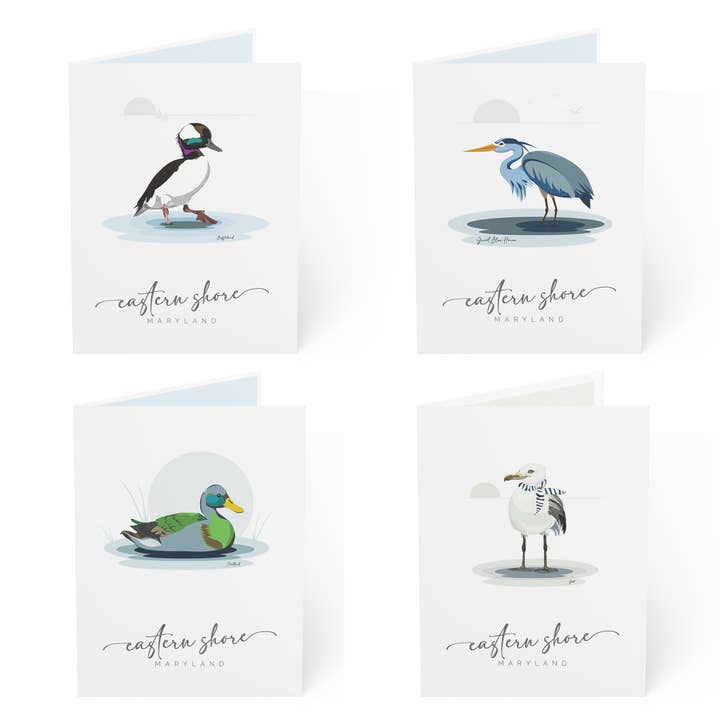 Oiseaux de la Côte Est - Coffret de quatre motifs pour la vente par Seas and Soul