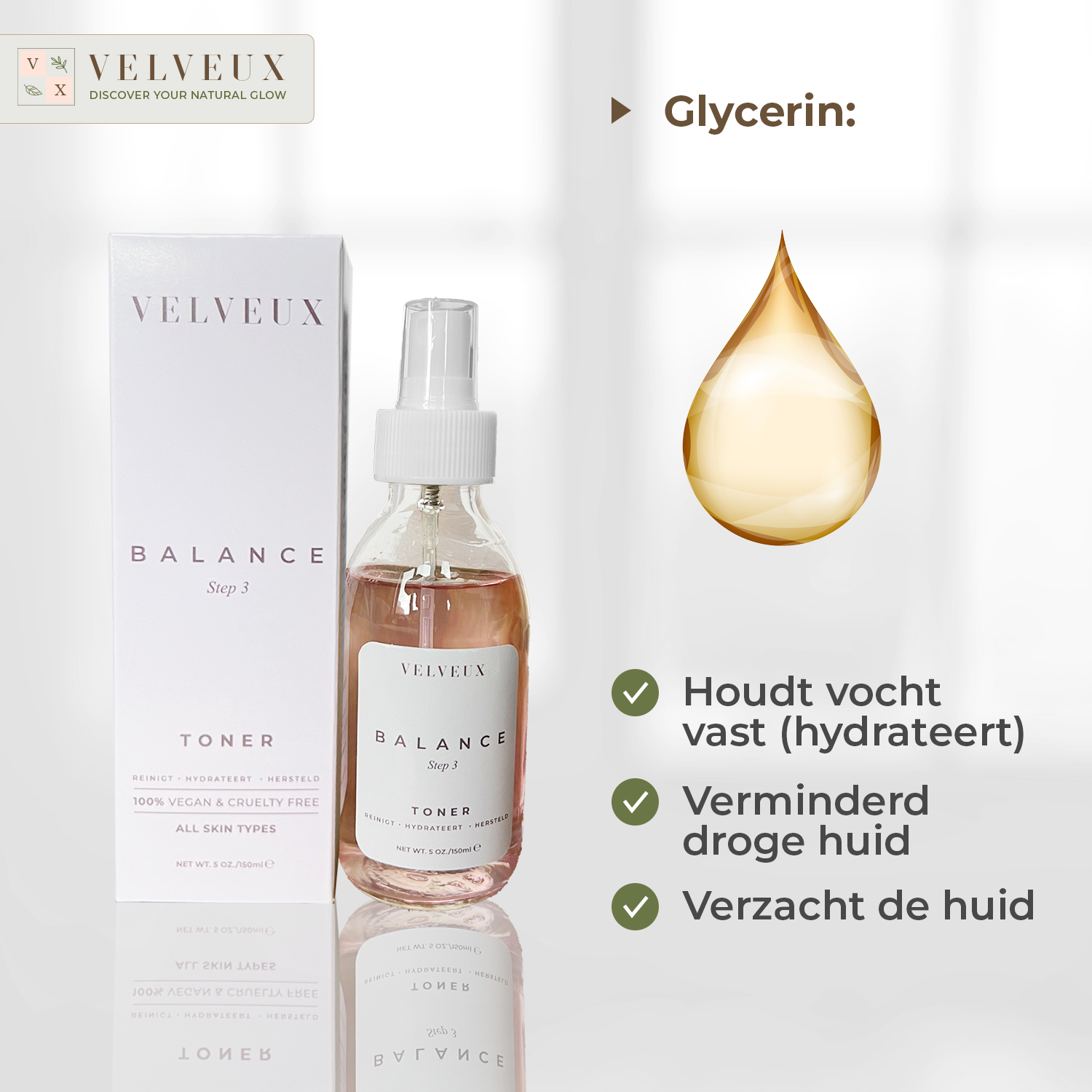 Velveux – Engroshandel Ansigtstoner – Velveux Balance Facial Toner - 150 ml, 100 % vegansk2